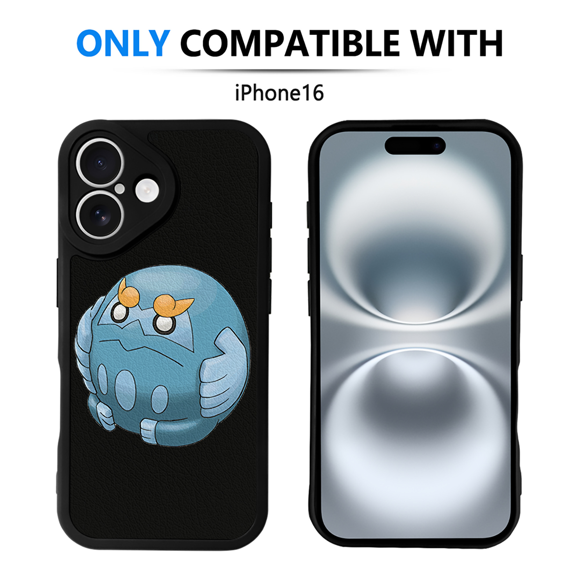 （画像用） ポケットモンスター Pokémon 【iPhone 16シリーズ対応】シリコンスマホケース（レザー調） 材質：シリコン